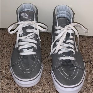 Grey high top vans
